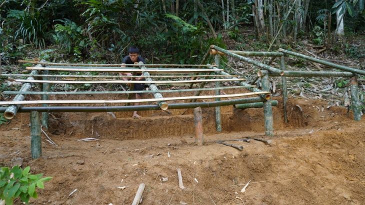 How To Build House Cabin With Decoration Underground Bed Room – Survival Alone in the Wilderness Ep2