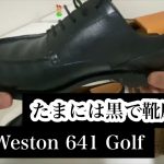 J.M.Weston 641Golf【靴磨き】たまには黒を入れる。