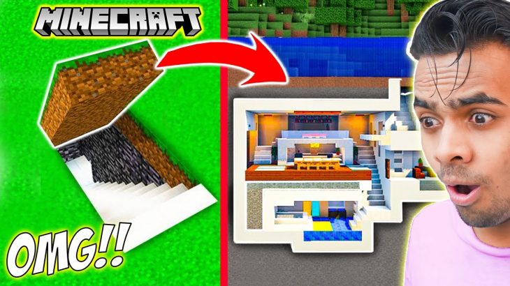 MAX MADE A SECRET UNDERGROUNG BASE IN MINECRAFT