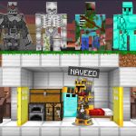Minecraft CRAFT A BUNKER TO SAVE VILLAGERS FROM STRANGE GOLEM MOBS MOD !! Minecraft Mods