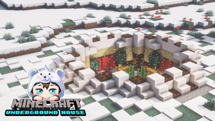 Minecraft: Cara Membuat Rumah Bawah Tanah Salju | Snow Underground House