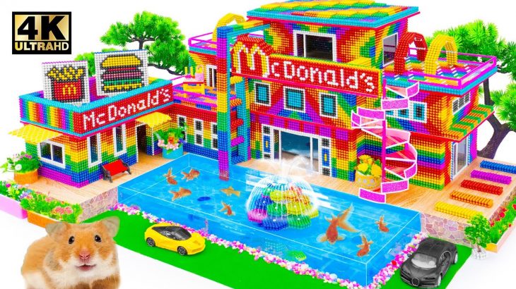Satisfying Video | Build Luxury Swimming Pool In McDonald’s Restaurant Has Emergency Staircases