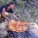 Survival cooking in forest- Beef ribs roasted spice delicious for dinner- Ribs BBQ