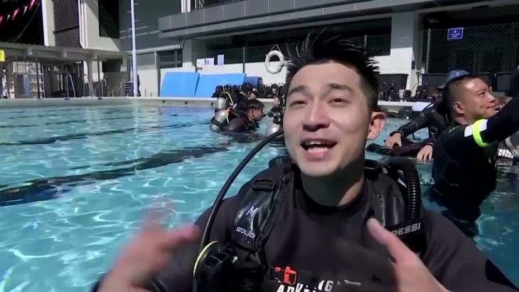 Taiwan dive sites recreated in a swimming pool