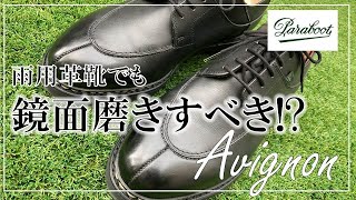 【Vlog】雨用の革靴には鏡面磨きはダメ！？いえいえ、私はパラブーツのアヴィニョンを鏡面磨きしました【Paraboot/Avignon/靴磨き/ビジネスシューズ/おすすめ/エイジング/経年変化】