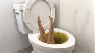 Worlds Largest Toilet Yellow Swimming Pool Compilation