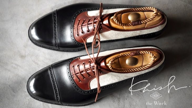 【靴職人】アンティークデザインの革靴の完成｜仕上げ靴磨きをする shoes making