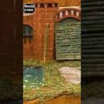 Build swimming pool water slide crocodile ? around secret underground house (final)#shorts