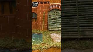 Build swimming pool water slide crocodile ? around secret underground house (final)#shorts