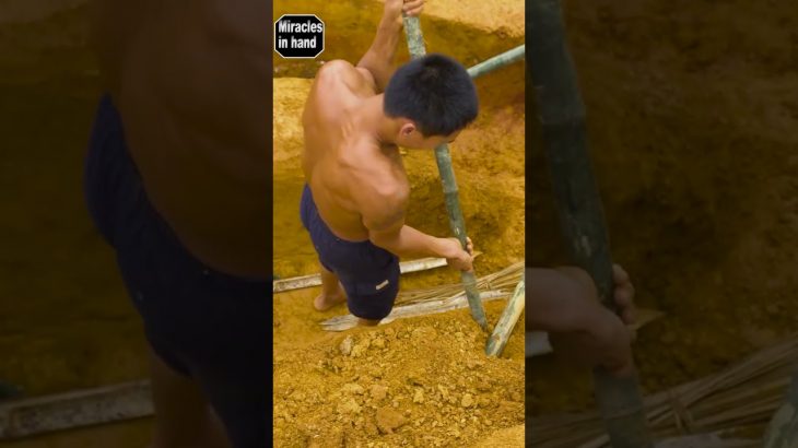 Build swimming pool water slide crocodile ? around secret underground house (part-4)#shorts