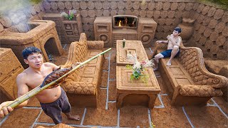 Building Modern Underground Secret King Room With Swimming Pool In Underground House