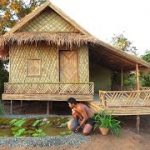Building The Most Beautiful Bamboo Villa House With Fish Pond