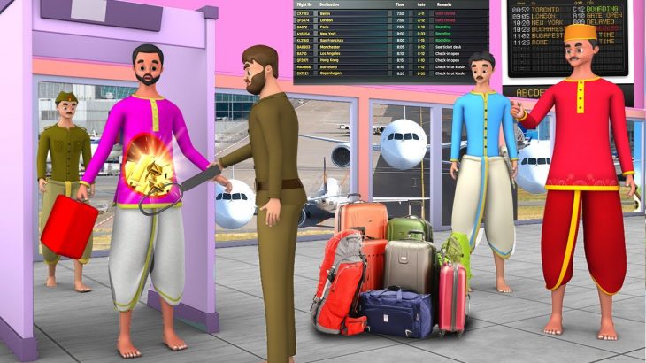 সোনা চোর বিমানবন্দরের নিরাপত্তা Gold Thief Airport Security Golpo 3DAnimated Bangla Stories MaaMaaTV