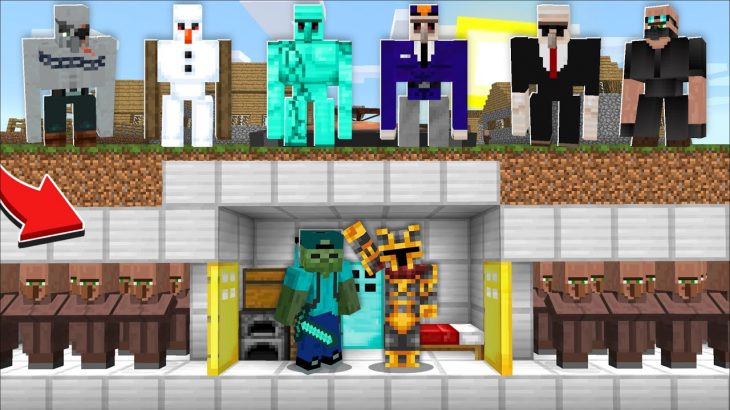 Minecraft DON’T ENTER GOLEM UNDERGROUND BUNKER HOUSE MOD / DANGEROUS PARASITE MOD !! Minecraft Mods