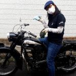 メグロS3 オイル磨き　Polished Japanese vintage motorcycle Meguro S3 with oil.