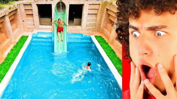 This Is The Most Impressive UNDERGROUND TEMPLE WATER-SLIDE Build You Will Ever See!