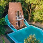 We Build The Most Beautiful Multi Story Villa with Around Slides Bamboo Swimming Pool