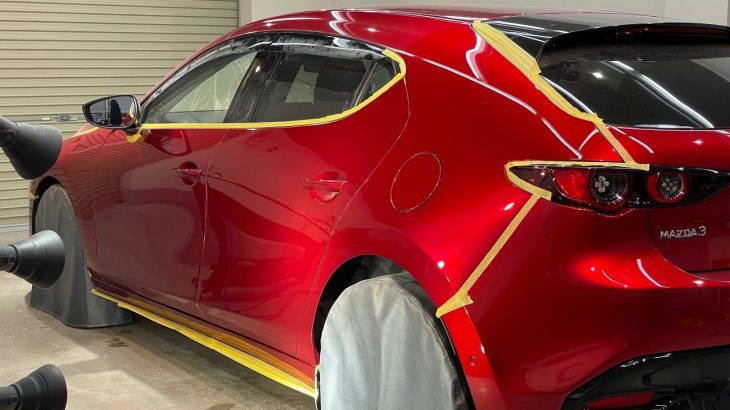 正月にプロが中古のマツダ3を磨きまくる【洗車のコツ・洗い方】