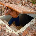 30Days Building Underground House with Swimming Pool And Decoration Underground Room