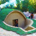 45Days Building Underground House with Decoration Underground Living Room