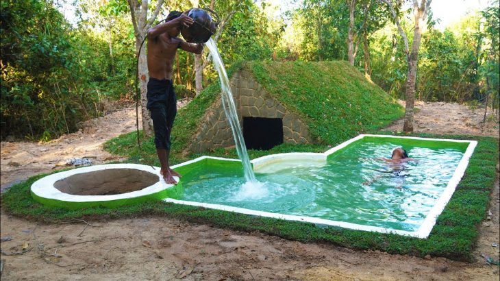 5Days Building Swimming Pool for Underground House with Decoration Living Room
