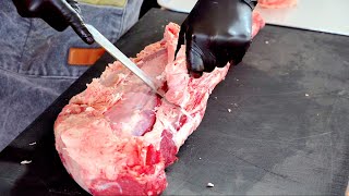 【肉磨きASMR】ドレスを脱がすように黒毛和牛シャトーブリアンを切り出すだけの動画