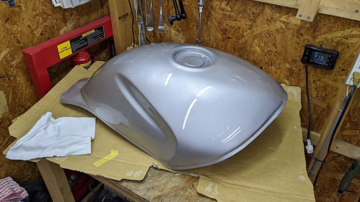 クリア塗装磨きから鏡面【Bandit250 GJ77A】