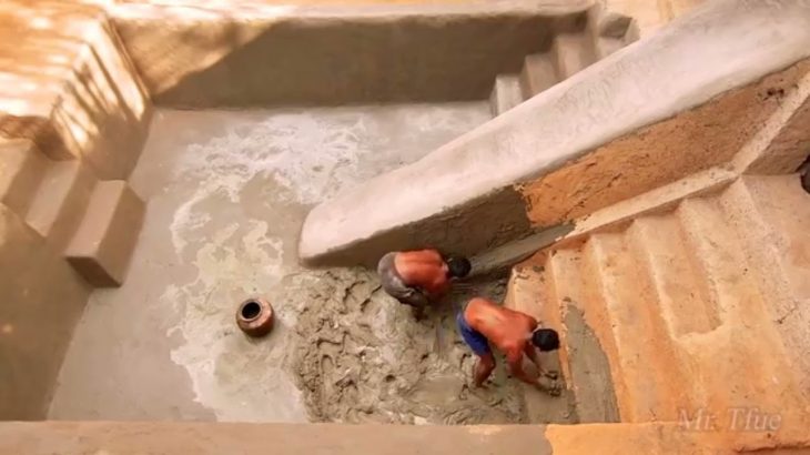 Build An Underground Temple Tunnel And Water Slide Pool#shorts