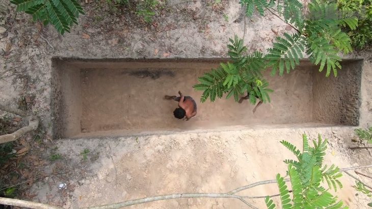 Build a Very Secret Underground Ancient Temple And Swimming Pool 01