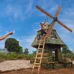 Building Windmill With Primitive Techniques And Modern Indoor Underground Swimming Pools – Part 1