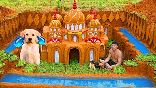 Dig Land To Build A Castle For Dogs | Build underground House For Pets