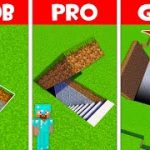 HIDDEN UNDERGROUND BASE BATTLE! NOOB FOUND UNDERGROUND HOUSE in Minecraft NOOB vs PRO vs GOD!