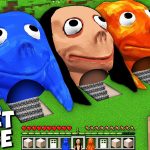 I found 3 SECRET MOMO HOUSE UNDERGROUND in Minecraft ! LAVA AND WATER MOMO