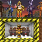 Minecraft BUILD A SAFE UNDERGROUND BUNKER HOUSE AGAINST FIVE NIGHTS AT FREDDYS MOD !! Minecraft Mods