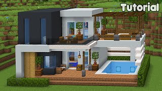 Minecraft Tutorial: How to Build a Modern Underground House – Easy #7