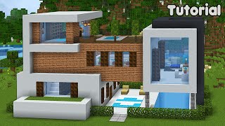 Minecraft Tutorial: How to Build a Modern Underground House – Easy #8