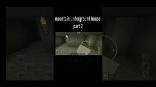 Mountain underground house part 2 VIP house part 2 Minecraft gameplay #shorts. #technogamer