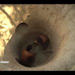 build tunnel swimming pool water slide to temple underground swimming pool_بناء حمام سباحة نفق تحت