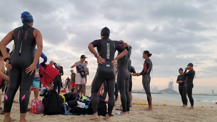 3KM OPEN WATER SWIMMING CHALLENGE WITH HIGH WAVE