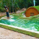 45Days Building Underground House And Swimming Pool with Decoration Underground Living Room