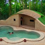 7Days Building Hobbit Villa House and Swimming Pool With Decoration Underground Room