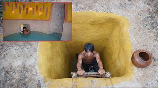 Build Survival Tunnel Underground House & Swimming Pools