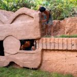 Build Underground House With Private Room In Guitar House