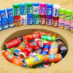 Experiment: Different Mentos VS Coca Cola, Fanta, Mirinda, Pepsi, Schweppes, Sprite Underground