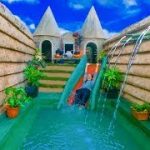 Girl Living Off The Grid!! Built Underground House Tunnel and Water Slide Pool At Deep Jungle