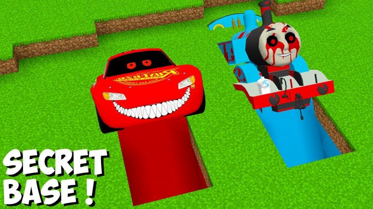 I found Secret THOMAS EXE and MCQUEEN EXE HOUSE UNDERGROUND in Minecraft Gameplay – Coffin Meme