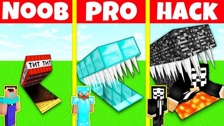 Minecraft Battle: NOOB vs PRO vs HACKER: UNDERGROUND HOUSE CHALLENGE / Animation