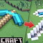 ⛏️Minecraft Tutorial ::? Huge Diamond Pickaxe Underground House ?