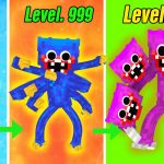 Monster School : Squid Game Doll x Huggy Wuggy Level Up Boss w Baby Zombie – Minecraft Animation