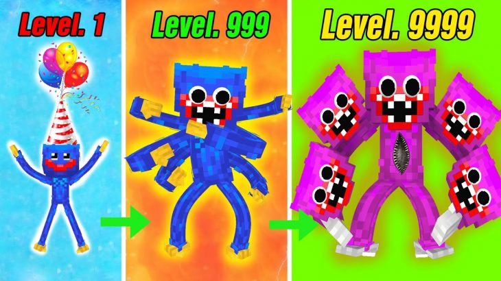 Monster School : Squid Game Doll x Huggy Wuggy Level Up Boss w Baby Zombie – Minecraft Animation